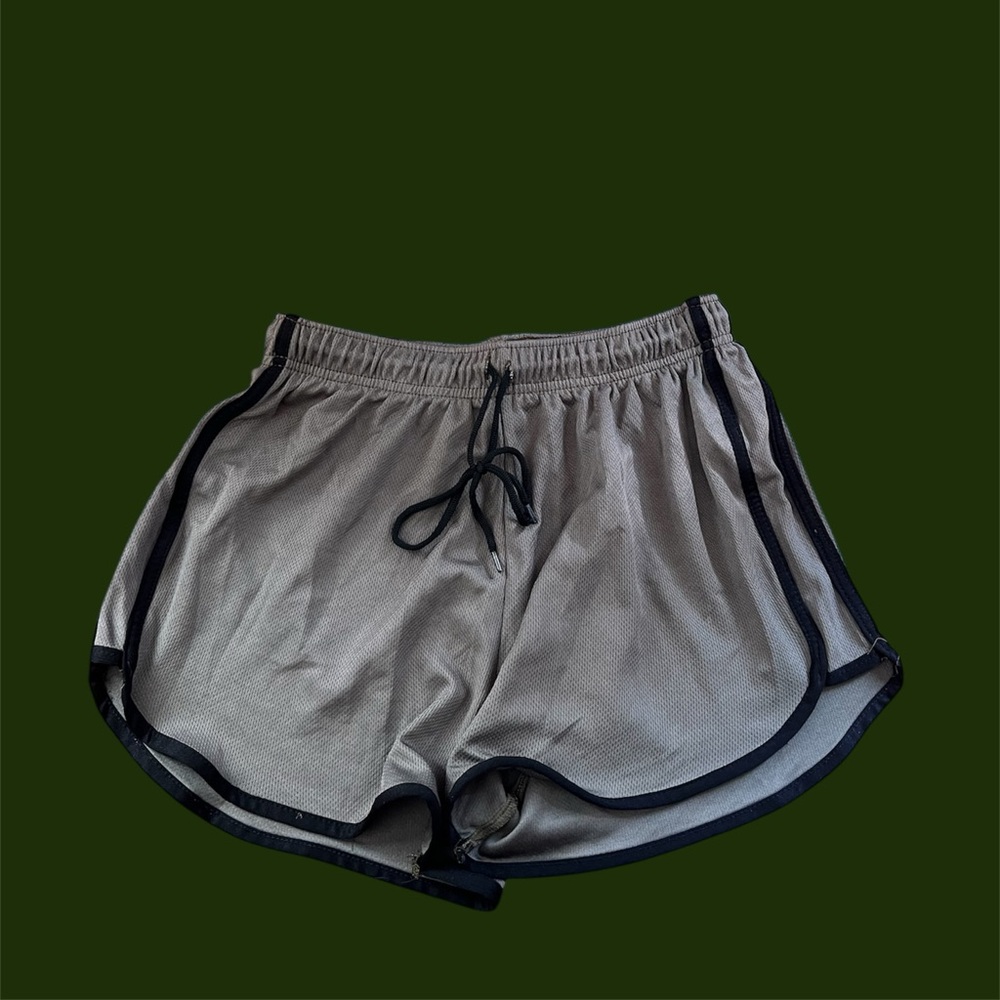 ◼️ESSENTIAL ELEMENTS: Women’s L, army green w/black accent athletic shorts◼️